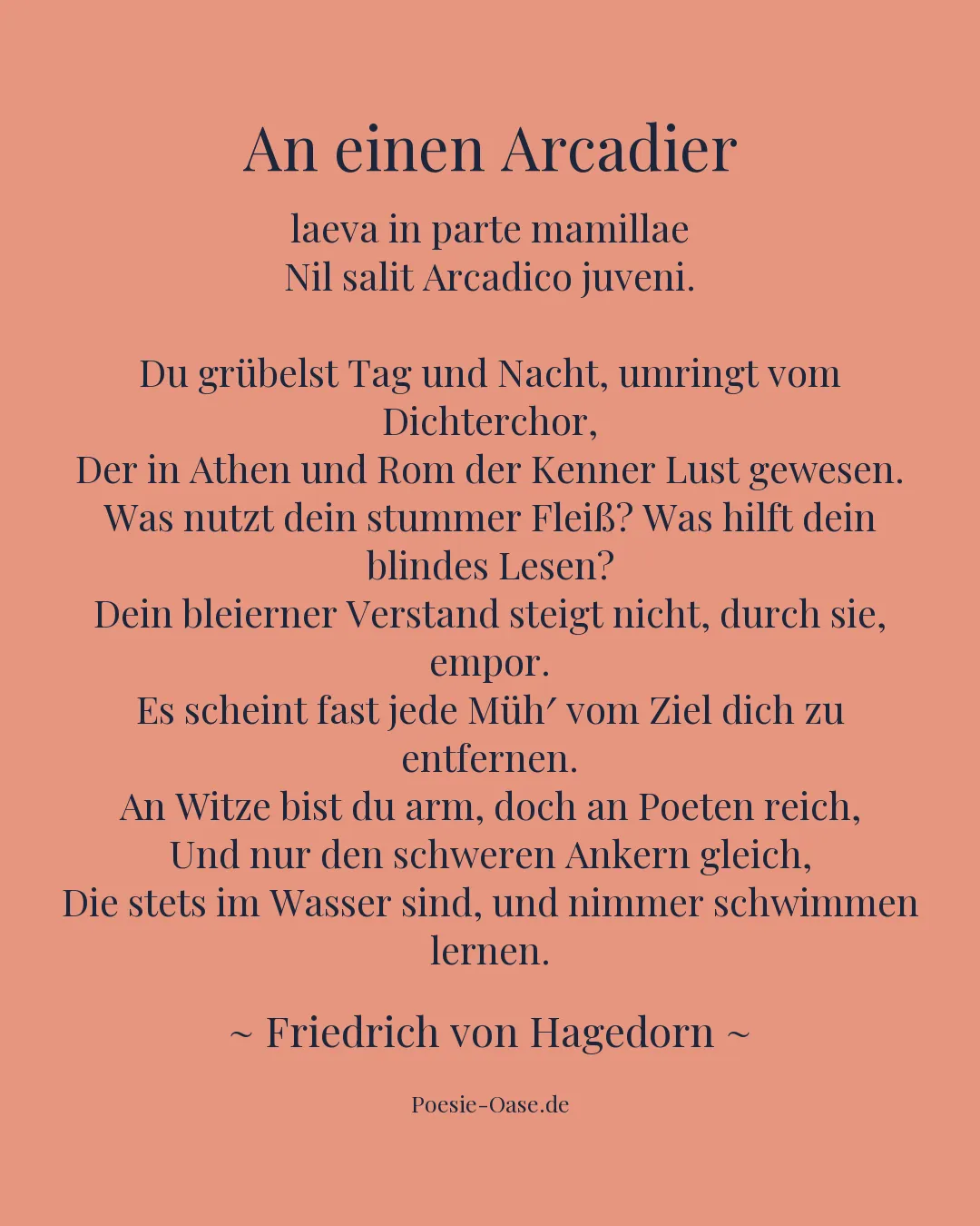 Illustration zu An einen Arcadier