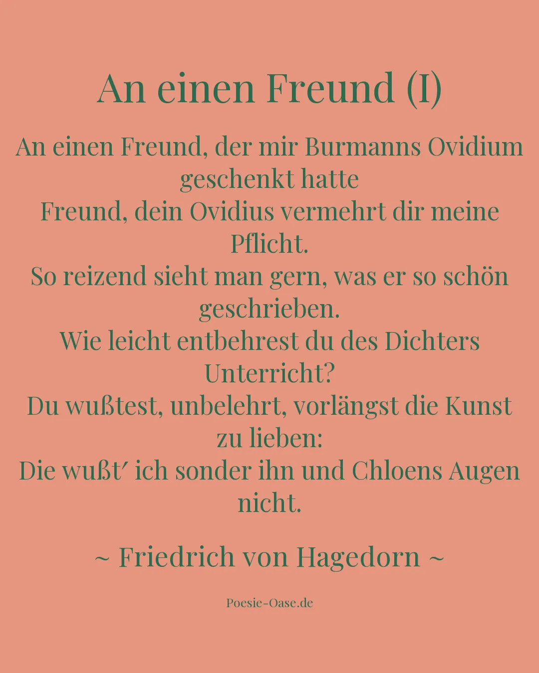 Illustration zu An einen Freund (I)