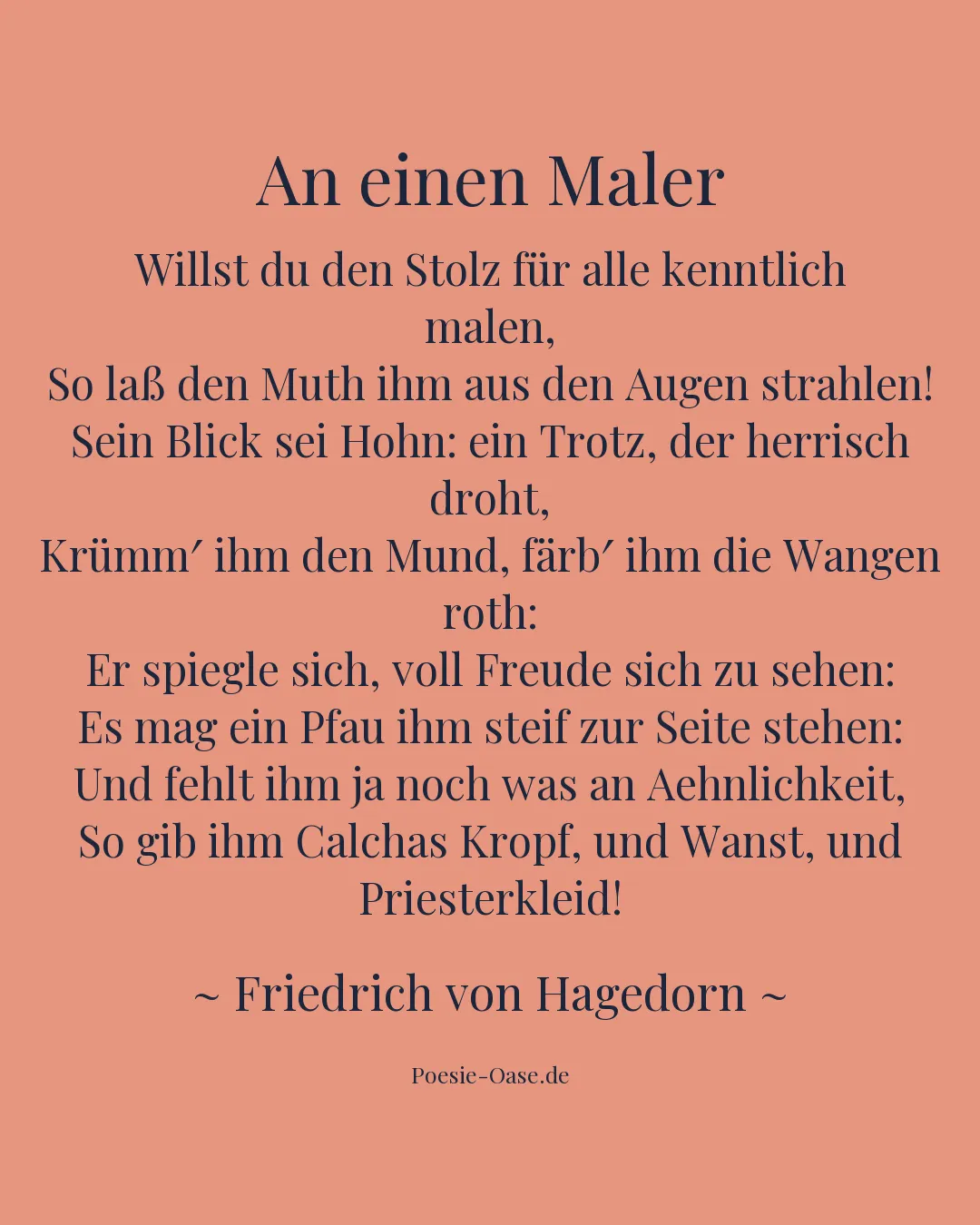 Illustration zu An einen Maler