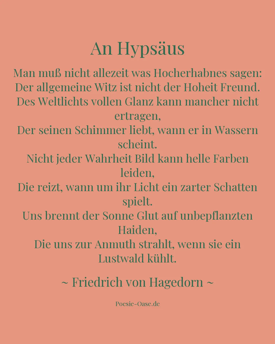 Illustration zu An Hypsäus