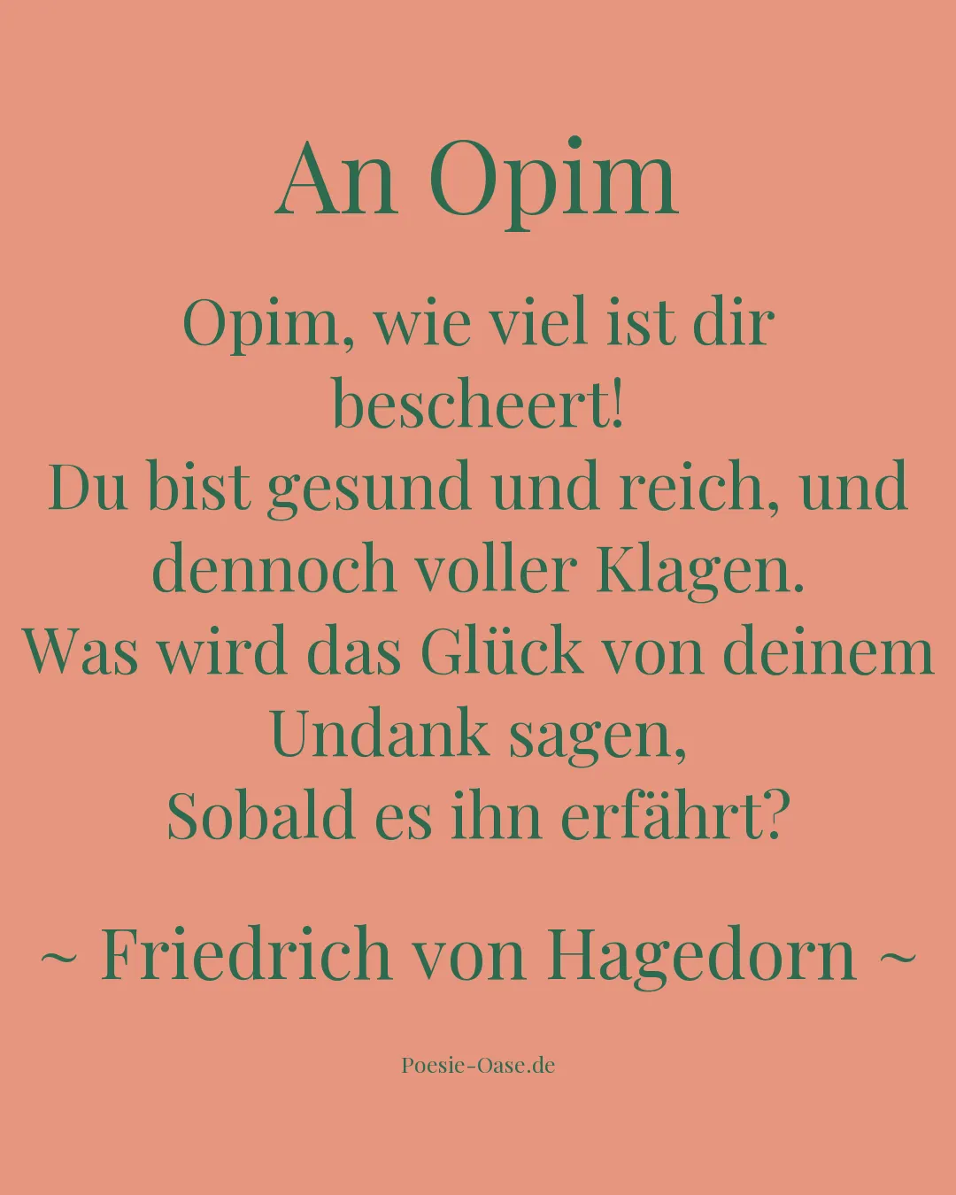 Illustration zu An Opim