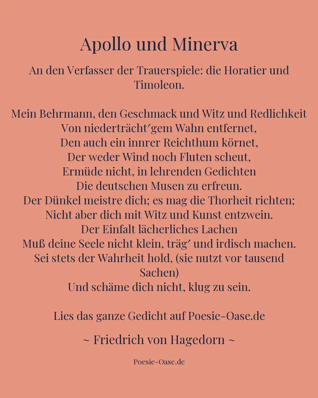 Illustration zu Apollo und Minerva