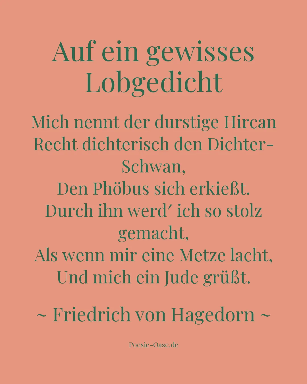 Illustration zu Auf ein gewisses Lobgedicht