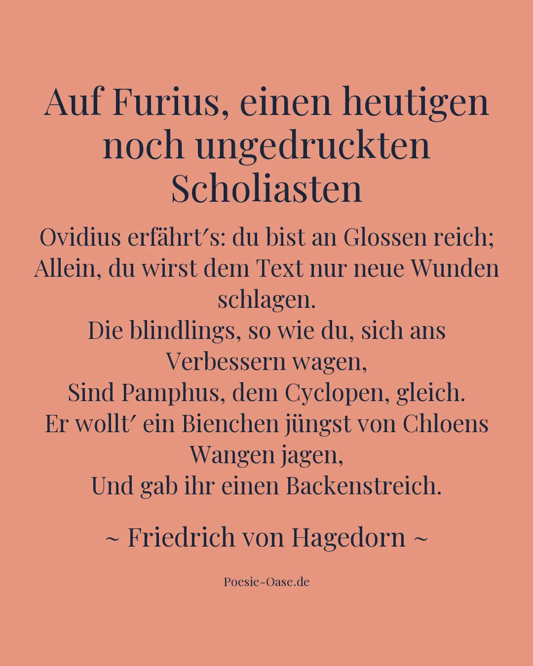 Illustration zu Auf Furius, einen heutigen noch ungedruckten Scholiasten