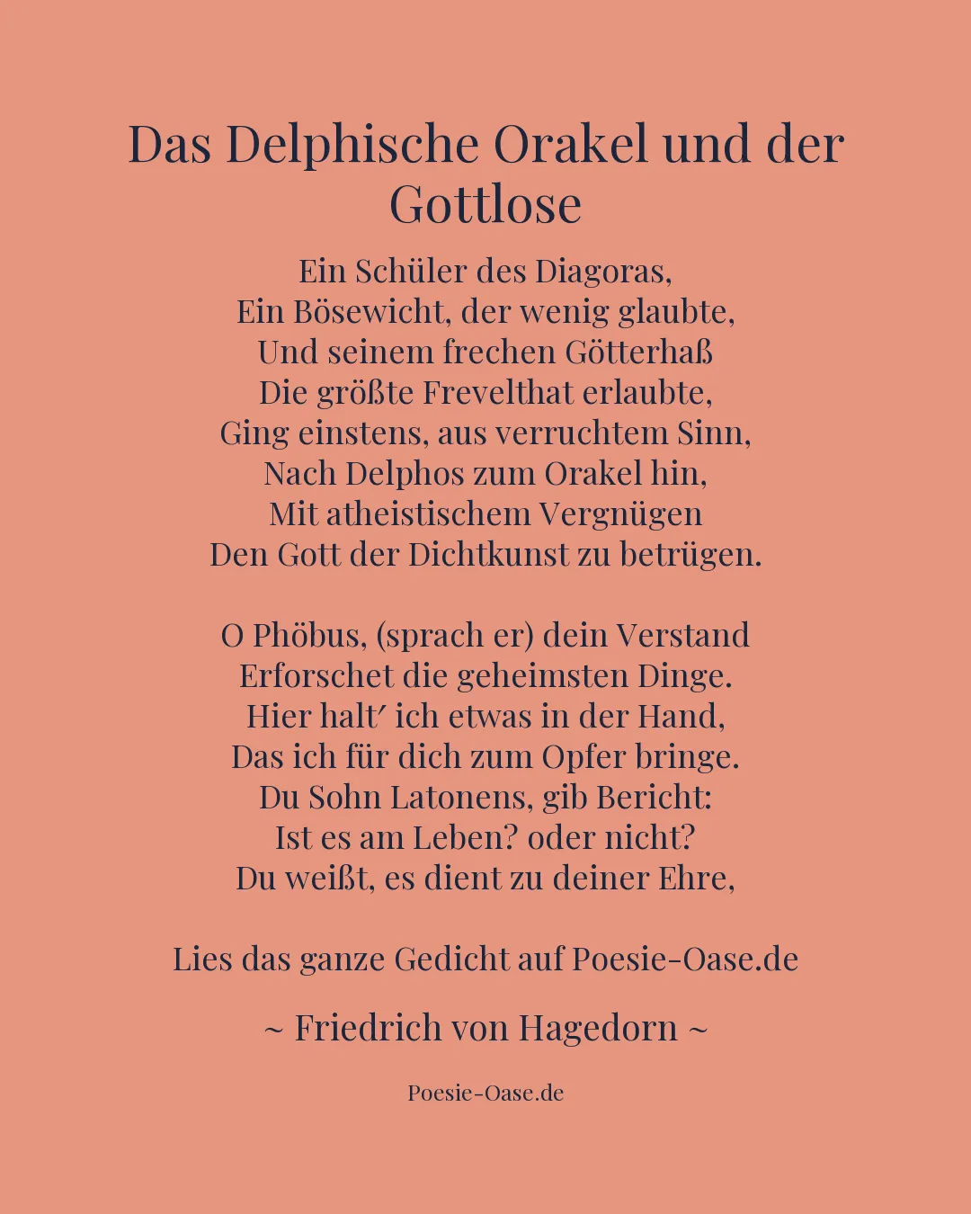 Illustration zu Das Delphische Orakel und der Gottlose