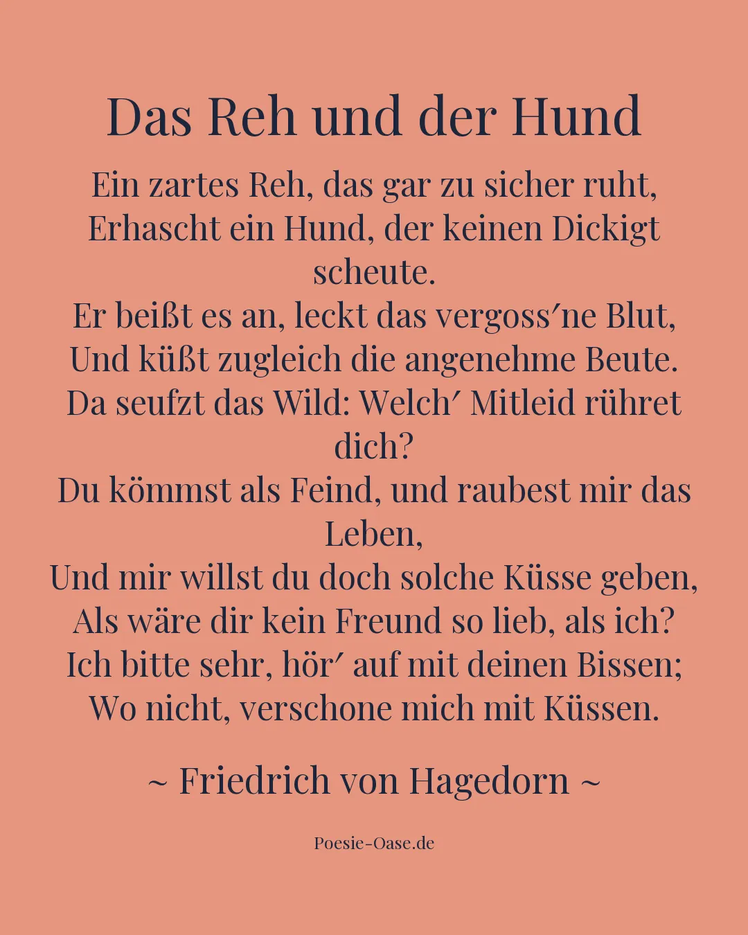 Illustration zu Das Reh und der Hund