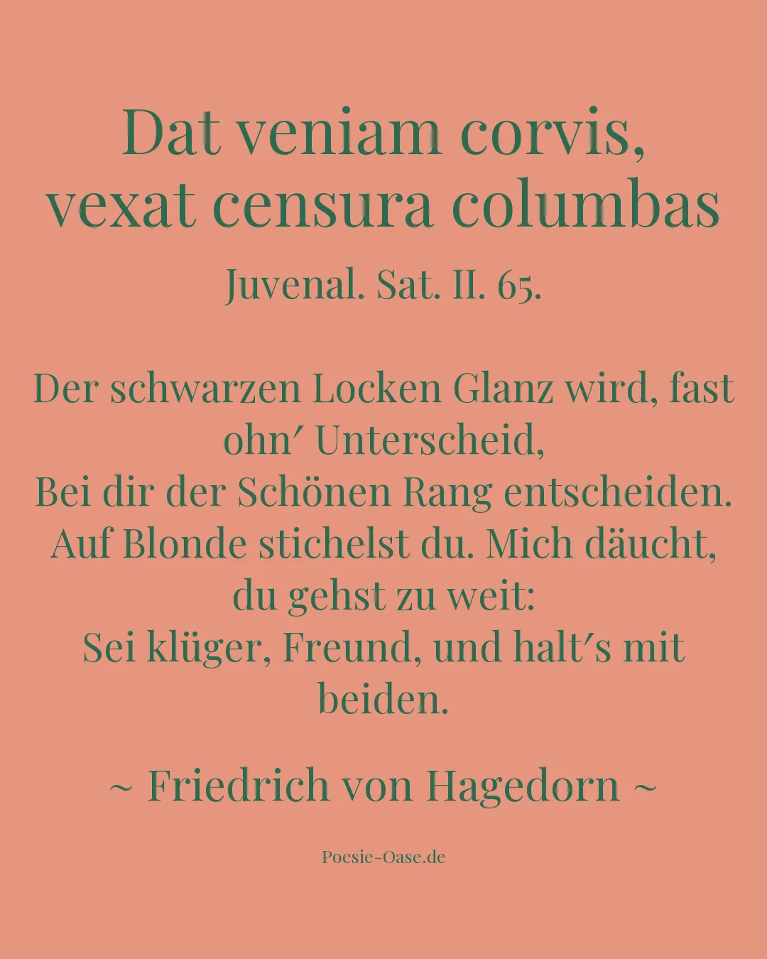Illustration zu Dat veniam corvis, vexat censura columbas