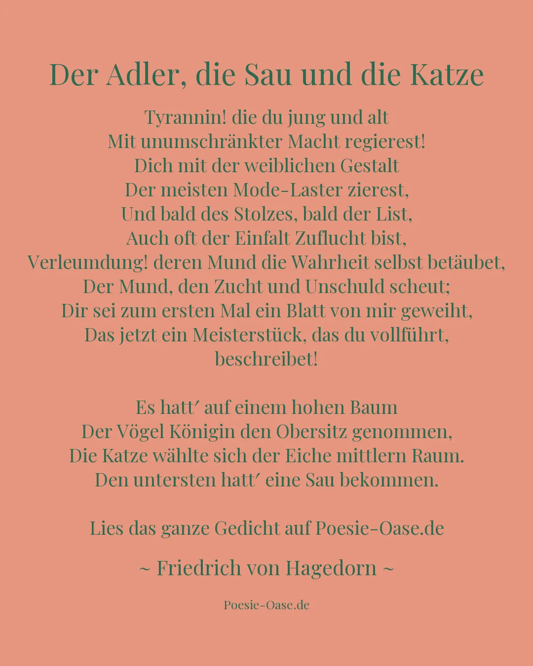 Illustration zu Der Adler, die Sau und die Katze