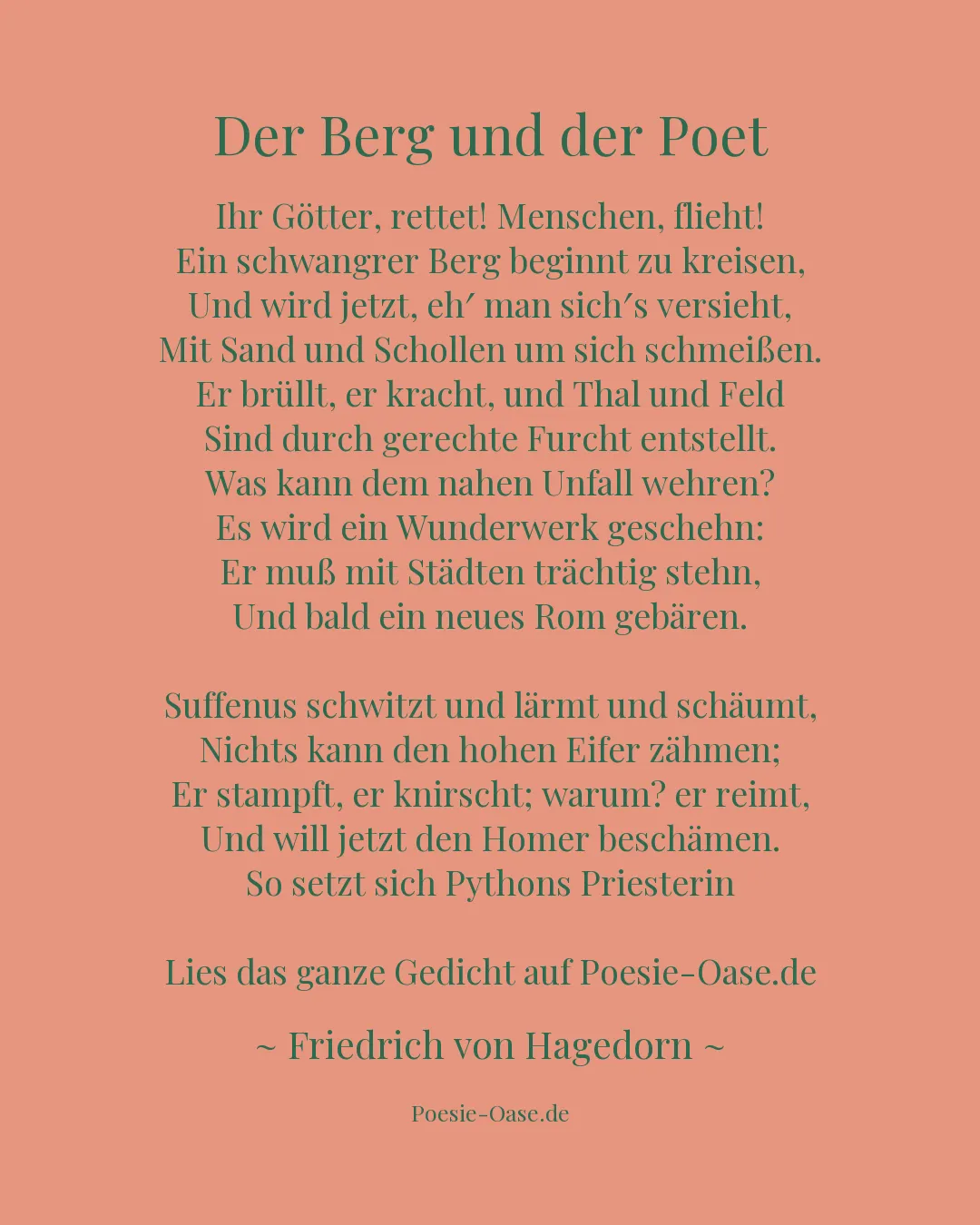 Illustration zu Der Berg und der Poet