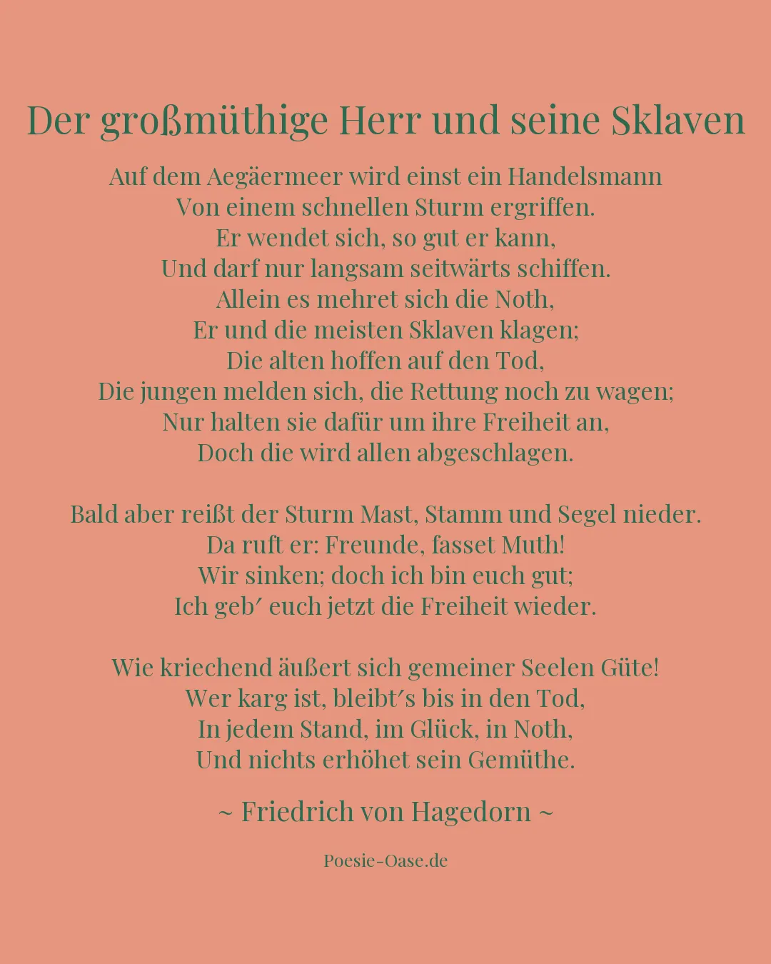 Illustration zu Der großmüthige Herr und seine Sklaven