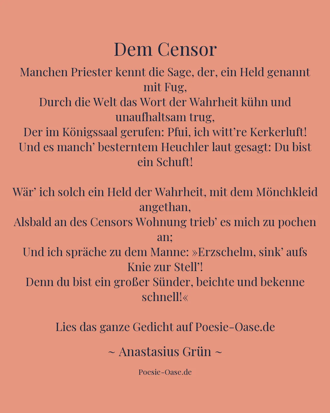 Illustration zu Dem Censor