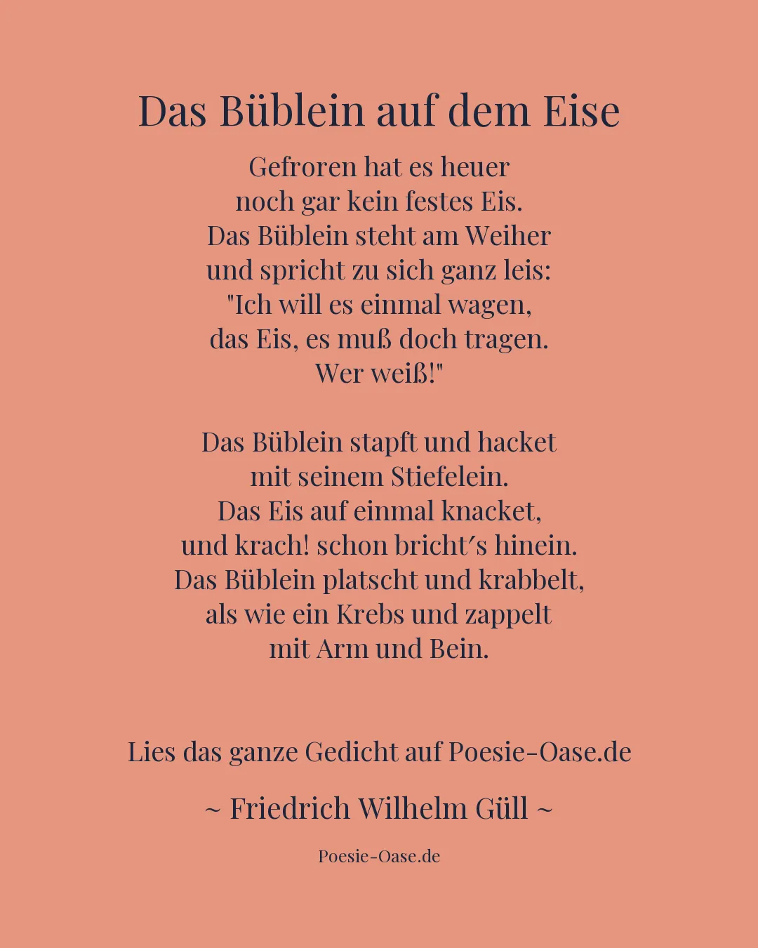 Illustration zu Das Büblein auf dem Eise