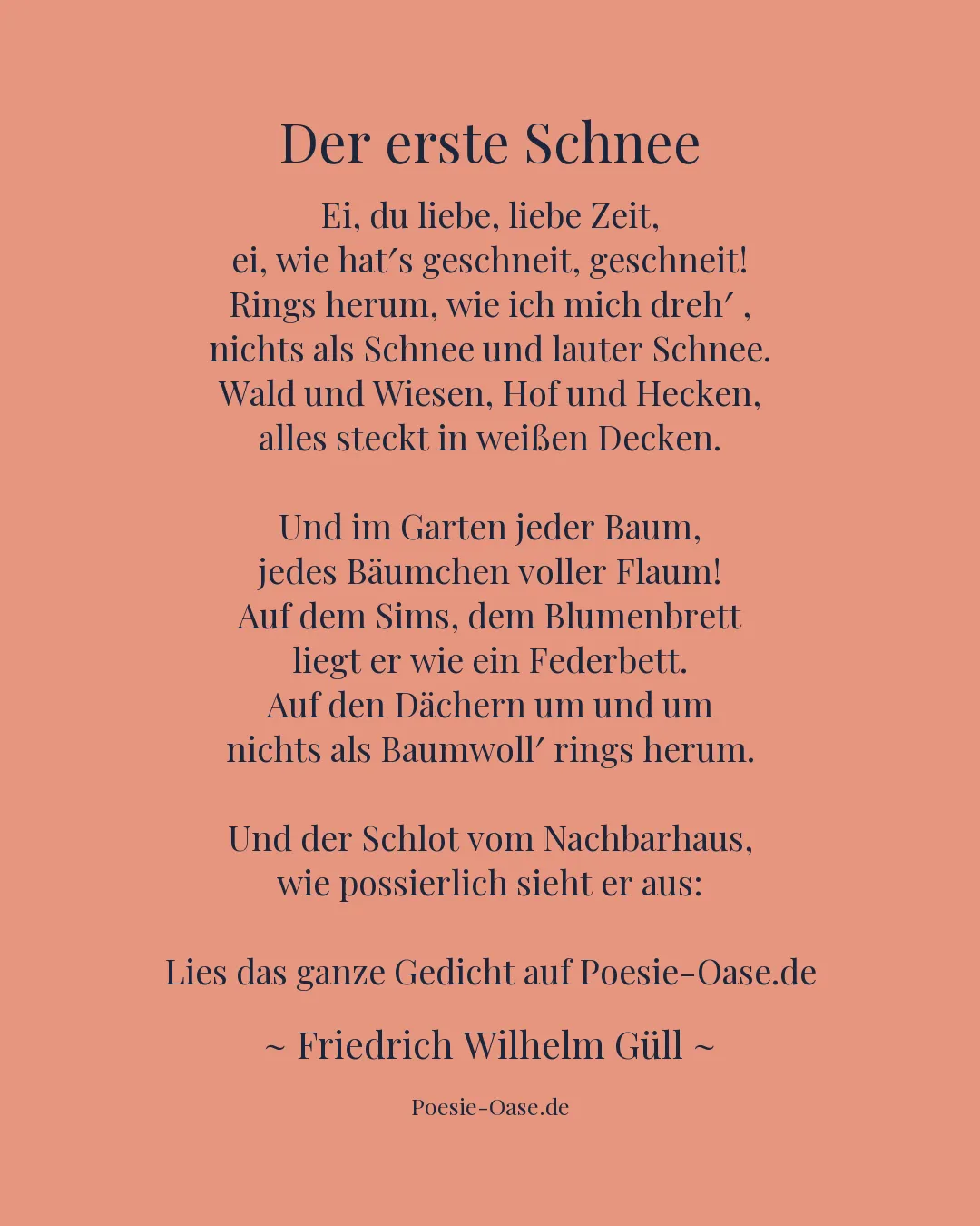 Illustration zu Der erste Schnee