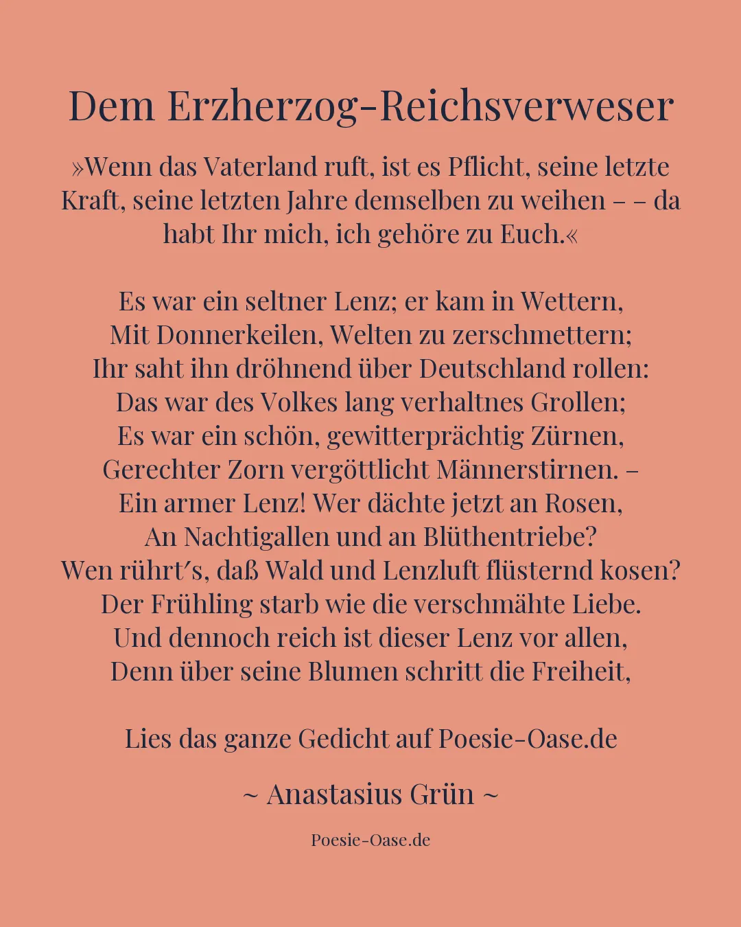 Illustration zu Dem Erzherzog-Reichsverweser