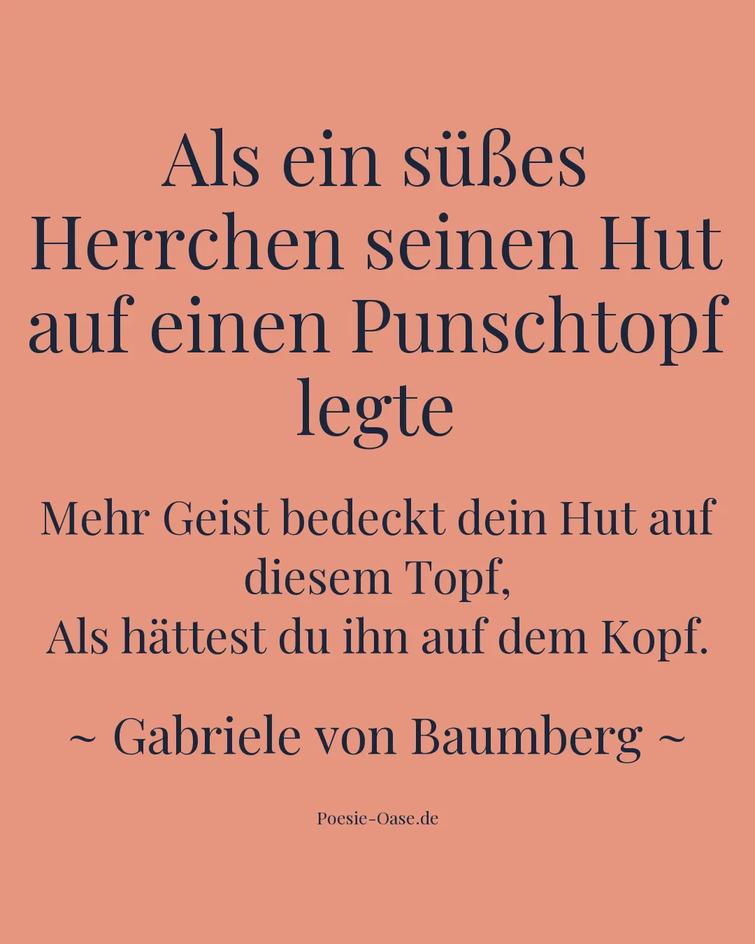 Illustration zu Als ein süßes Herrchen seinen Hut auf einen Punschtopf legte