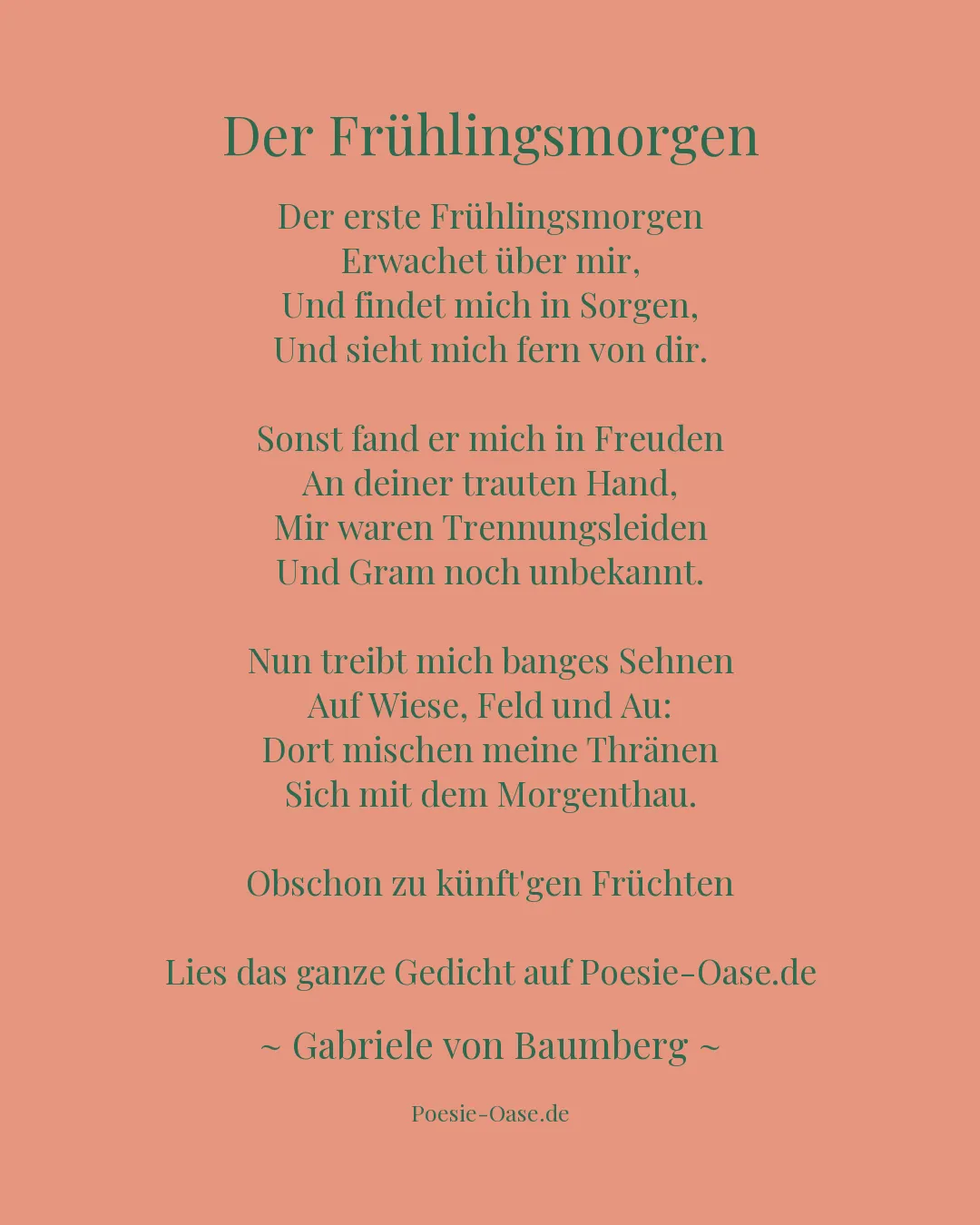 Illustration zu Der Frühlingsmorgen