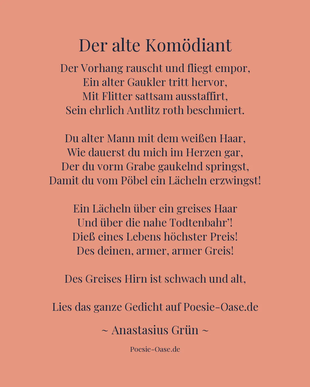 Illustration zu Der alte Komödiant