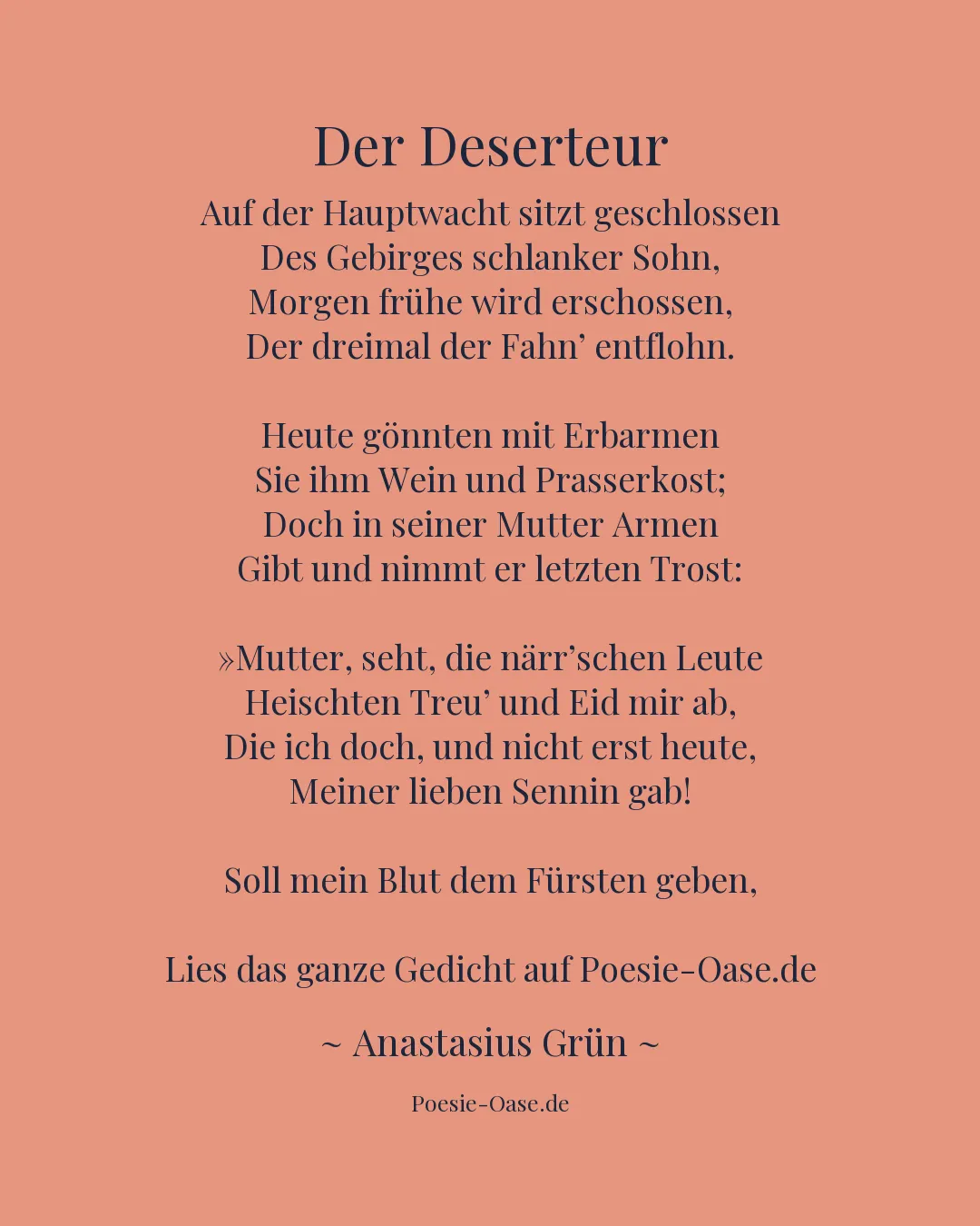 Illustration zu Der Deserteur