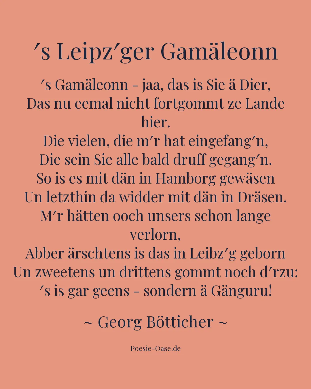 Illustration zu ′s Leipz′ger Gamäleonn
