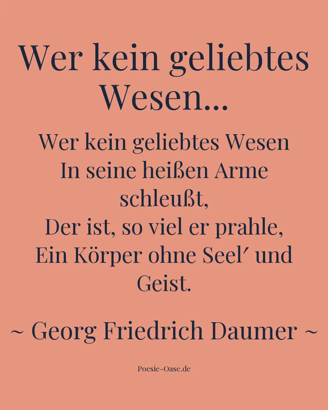 Illustration zu Wer kein geliebtes Wesen...