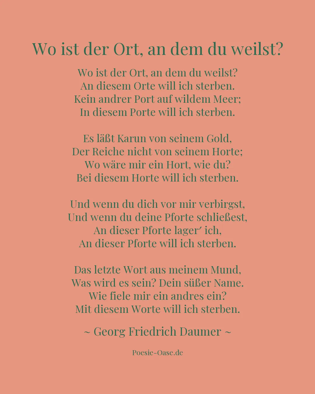 Illustration zu Wo ist der Ort, an dem du weilst?