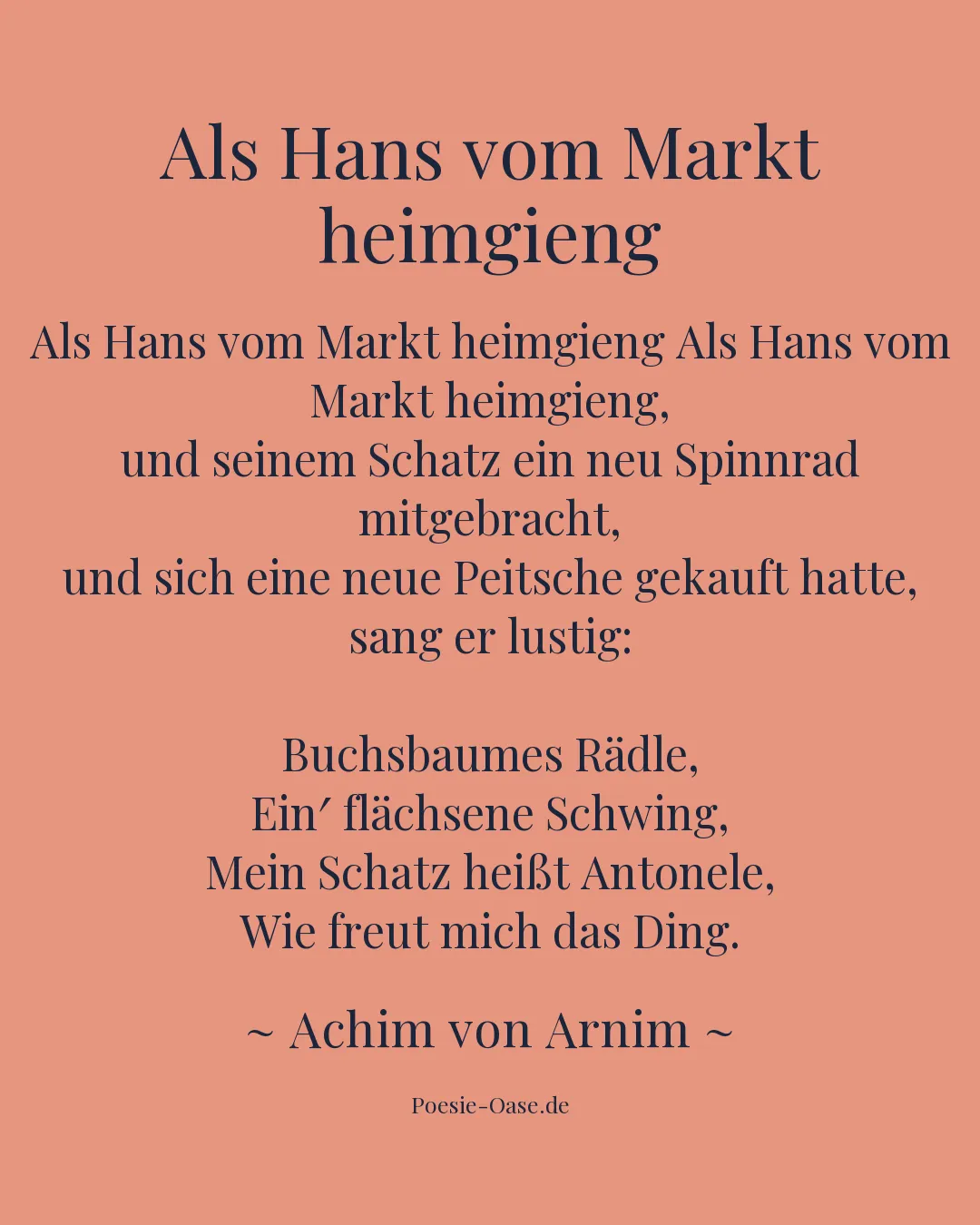 Illustration zu Als Hans vom Markt heimgieng