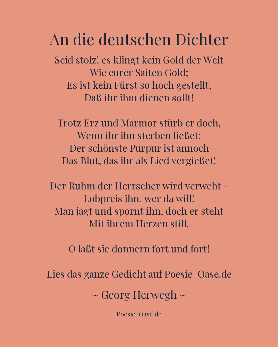 Illustration zu An die deutschen Dichter