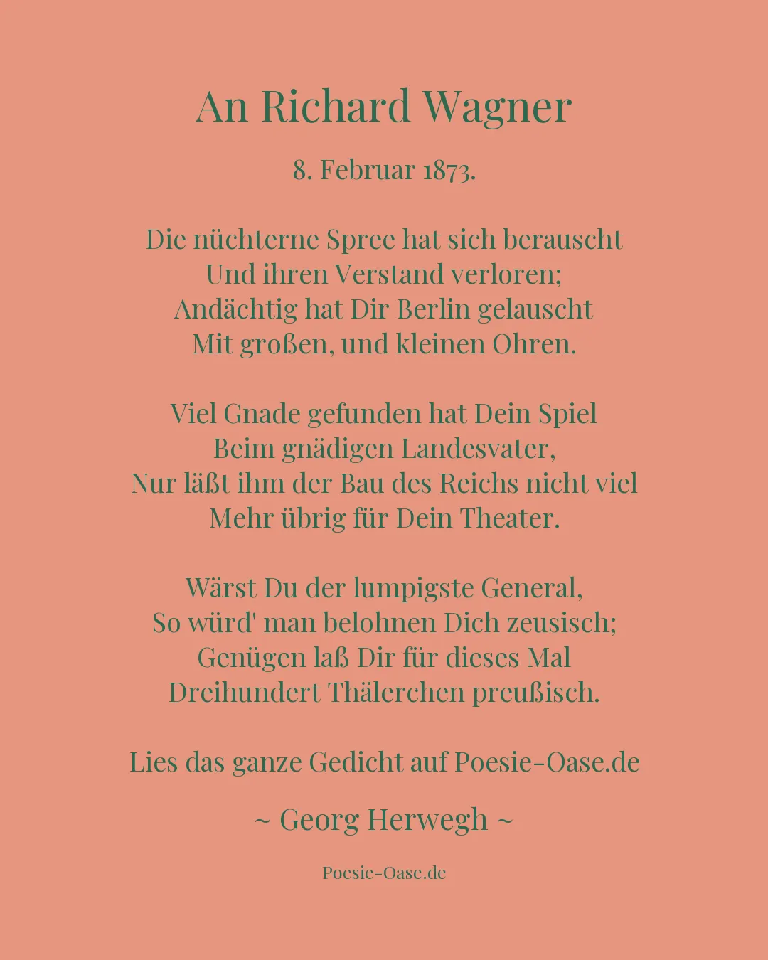 Illustration zu An Richard Wagner