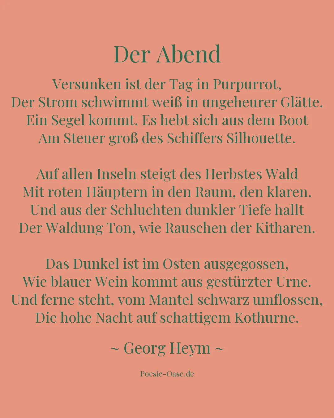Illustration zu Der Abend