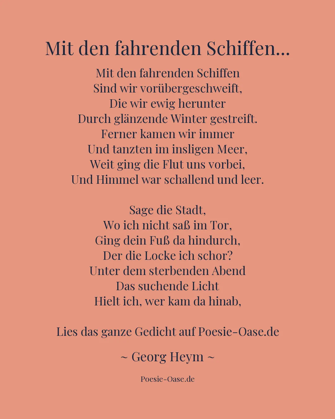 Illustration zu Mit den fahrenden Schiffen...