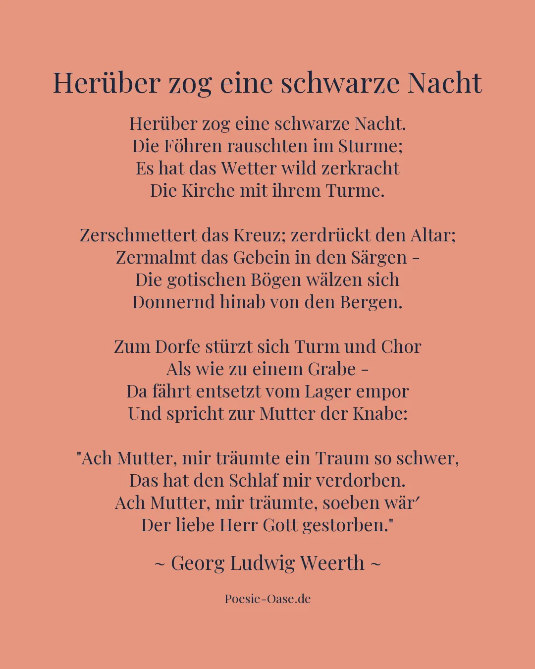Illustration zu Herüber zog eine schwarze Nacht