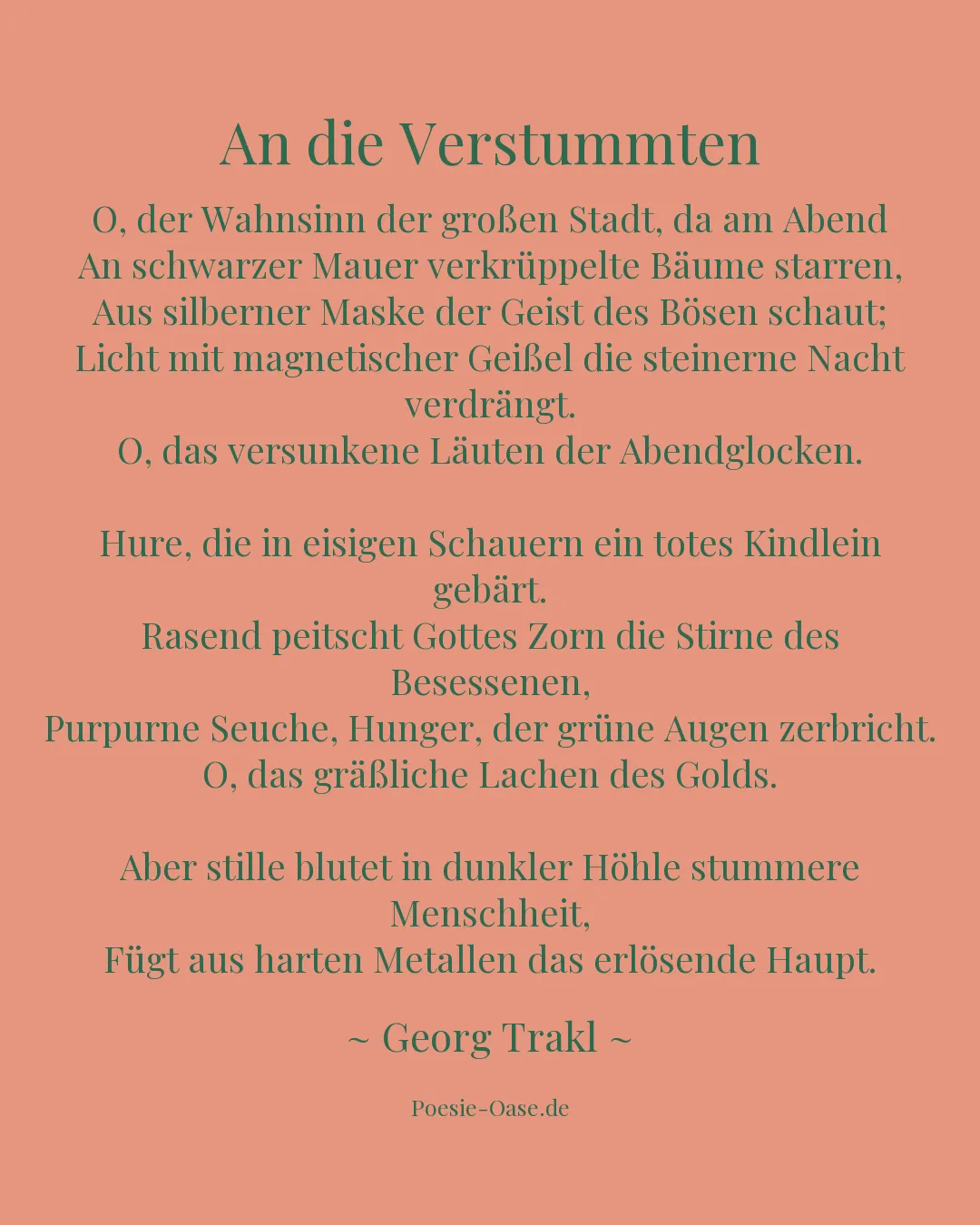 Illustration zu An die Verstummten