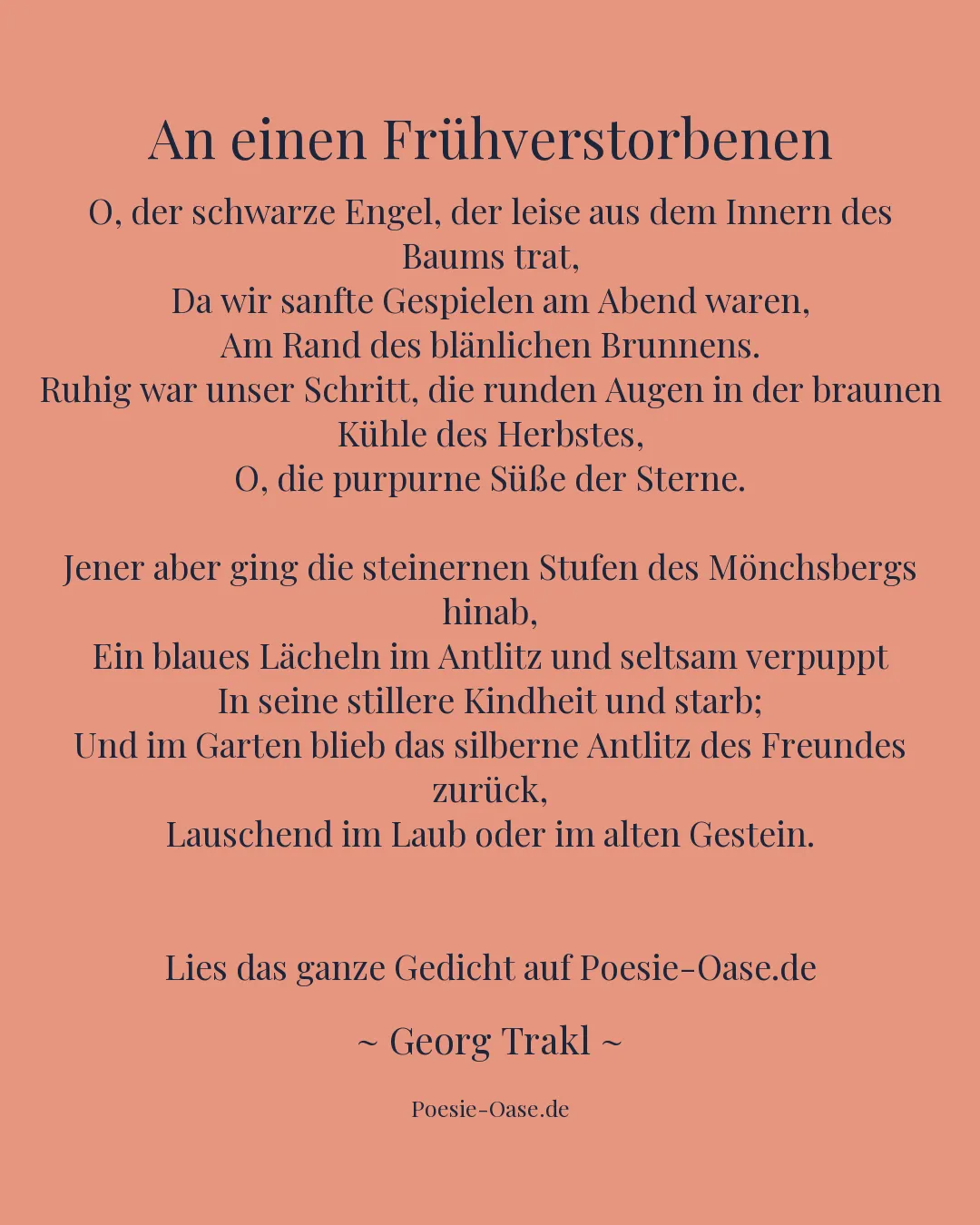Illustration zu An einen Frühverstorbenen