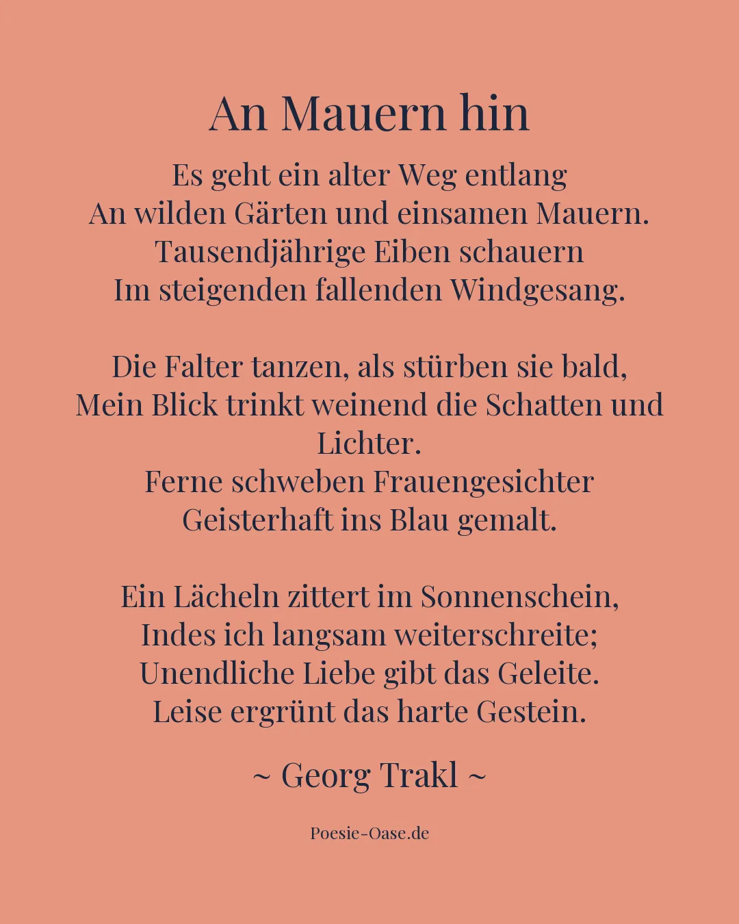 Illustration zu An Mauern hin