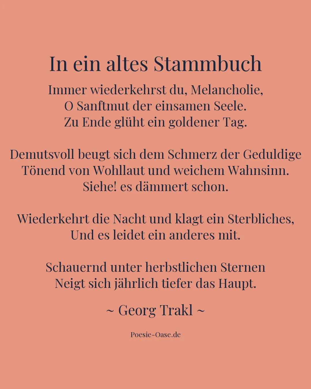 Illustration zu In ein altes Stammbuch