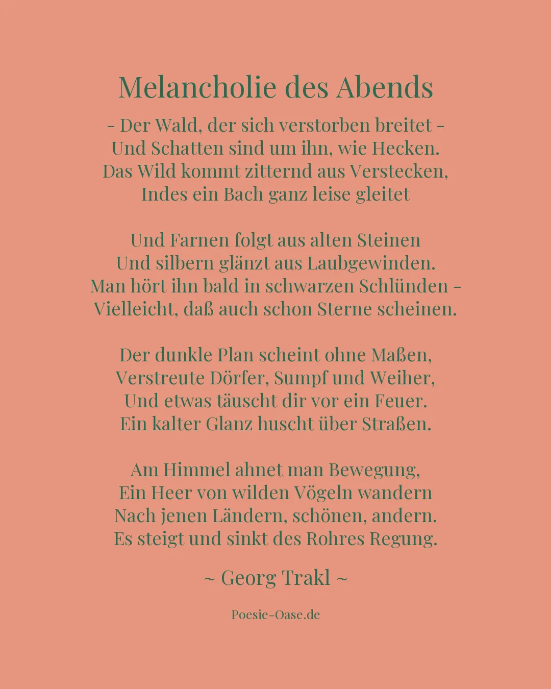 Illustration zu Melancholie des Abends