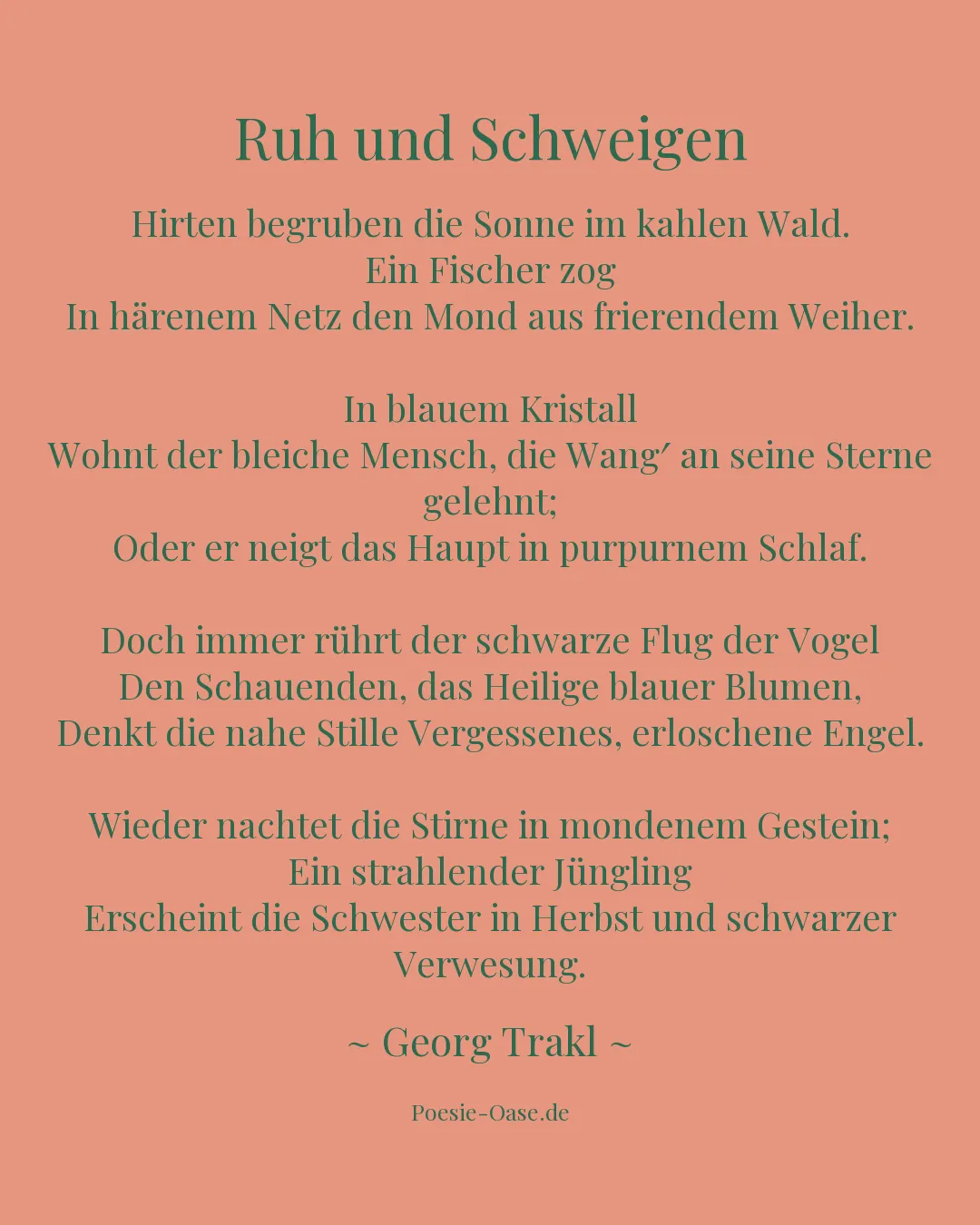 Illustration zu Ruh und Schweigen