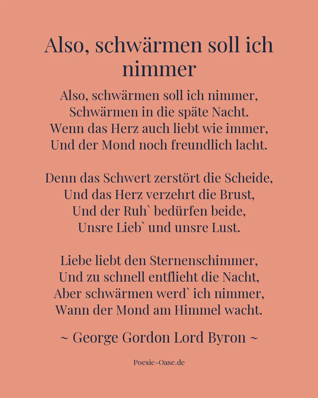 Illustration zu Also, schwärmen soll ich nimmer