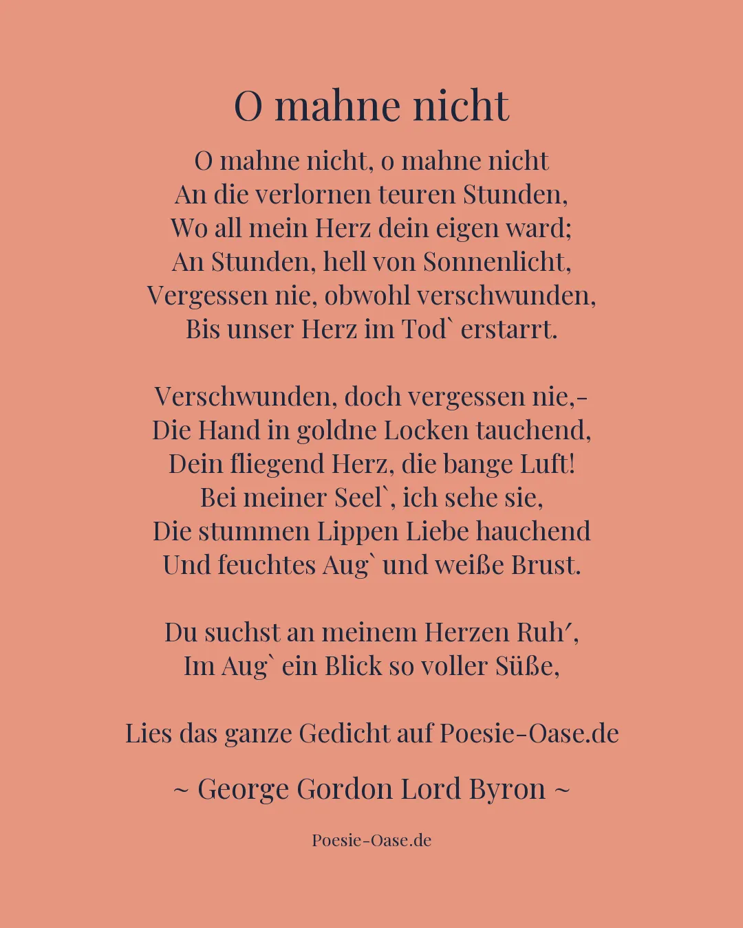 Illustration zu O mahne nicht