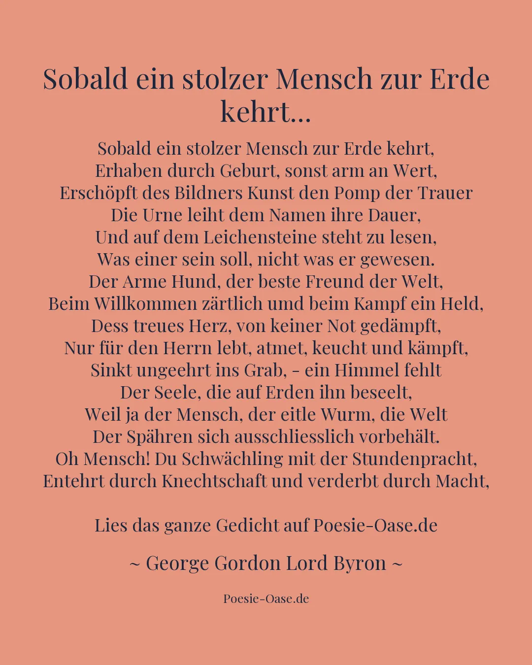 Illustration zu Sobald ein stolzer Mensch zur Erde kehrt...