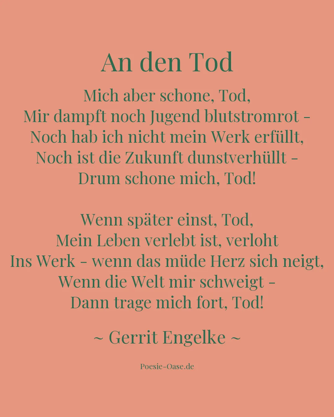 Illustration zu An den Tod