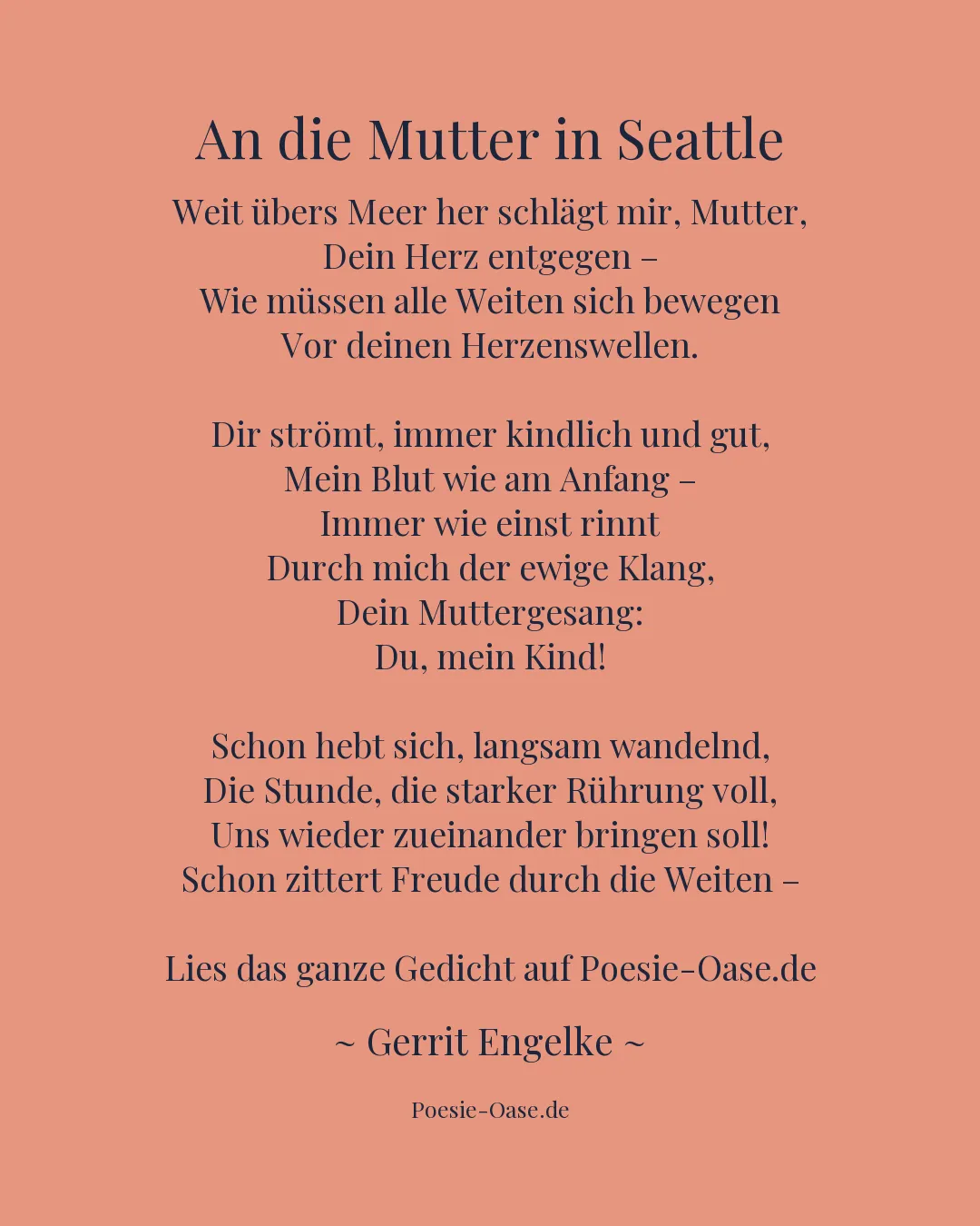 Illustration zu An die Mutter in Seattle