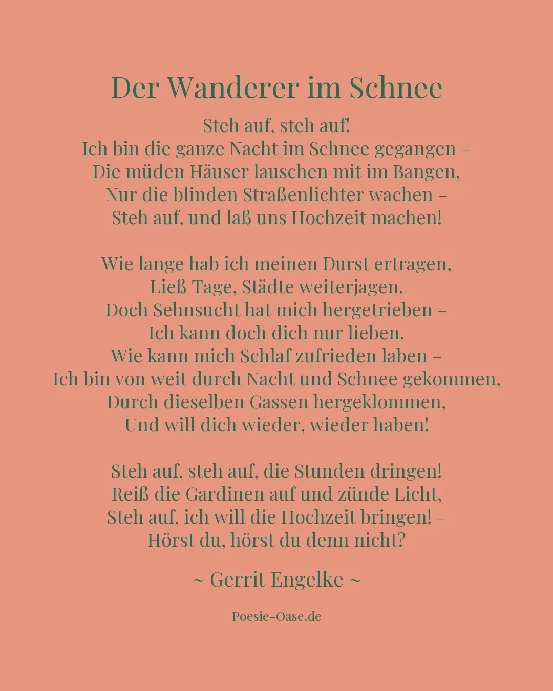 Illustration zu Der Wanderer im Schnee