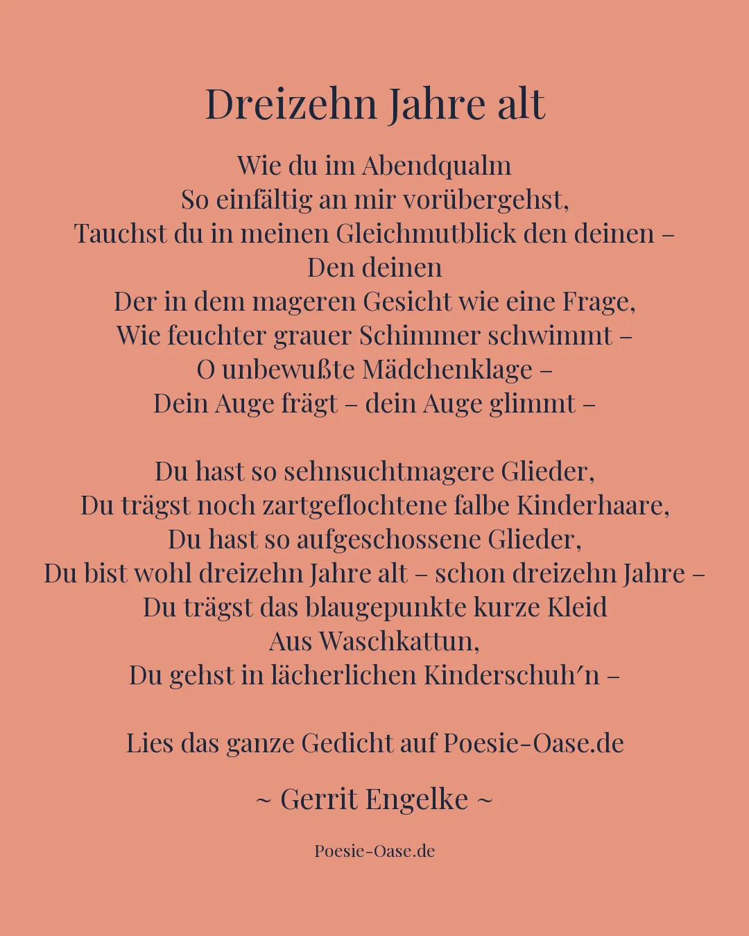 Illustration zu Dreizehn Jahre alt