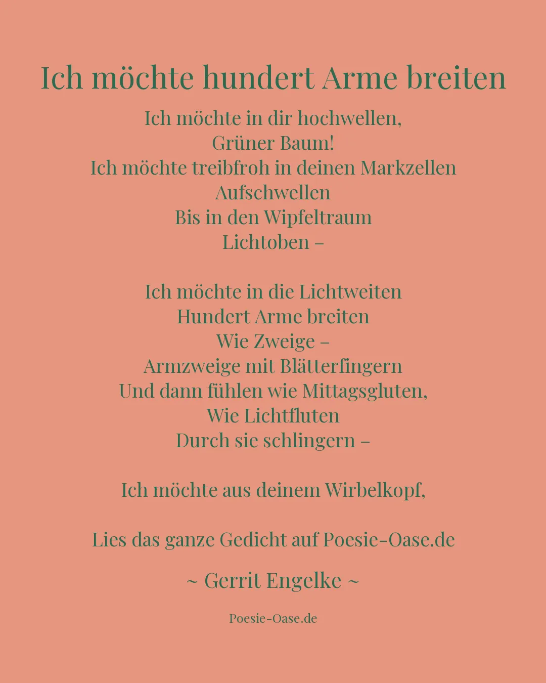 Illustration zu Ich möchte hundert Arme breiten