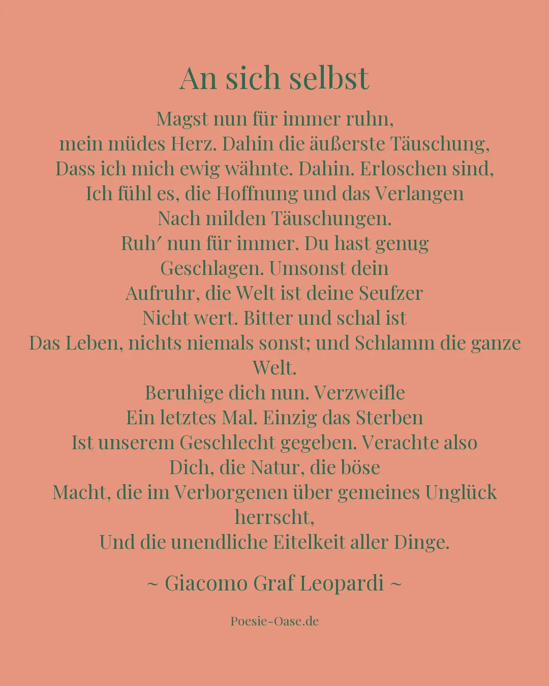 Illustration zu An sich selbst