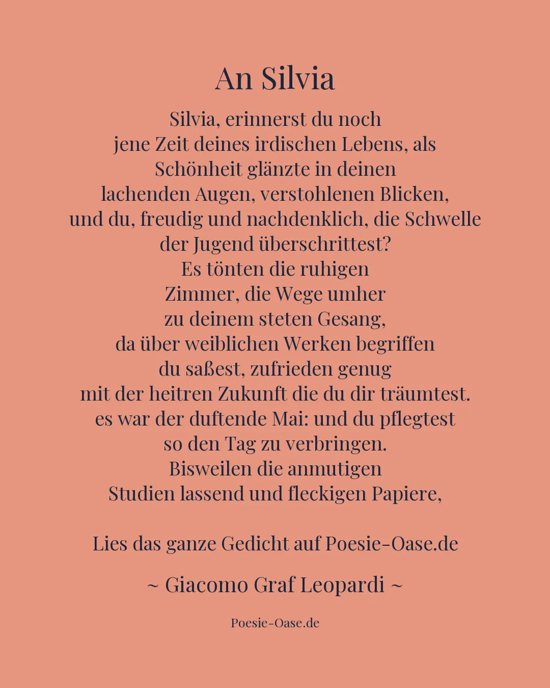 Illustration zu An Silvia