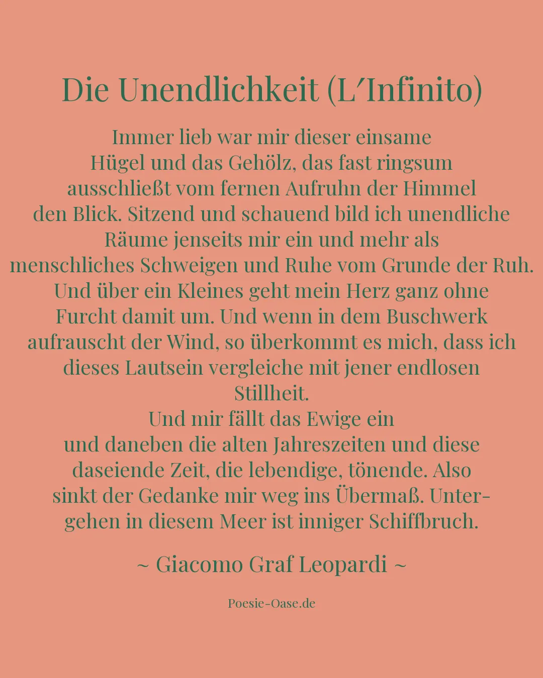Illustration zu Die Unendlichkeit (L′Infinito)