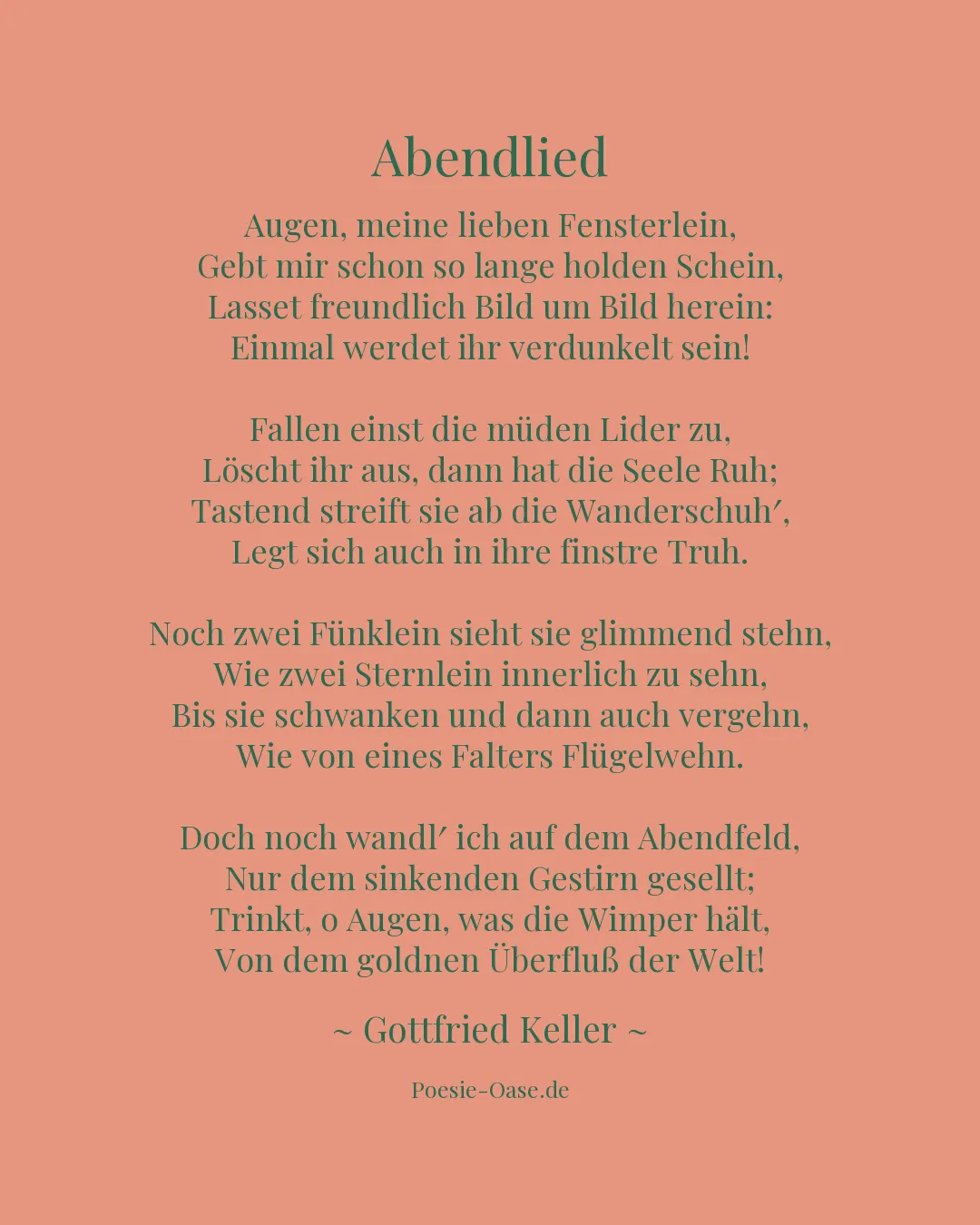 Illustration zu Abendlied