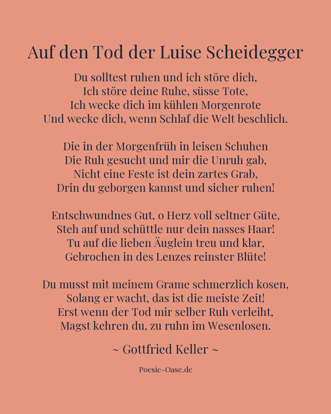 Illustration zu Auf den Tod der Luise Scheidegger